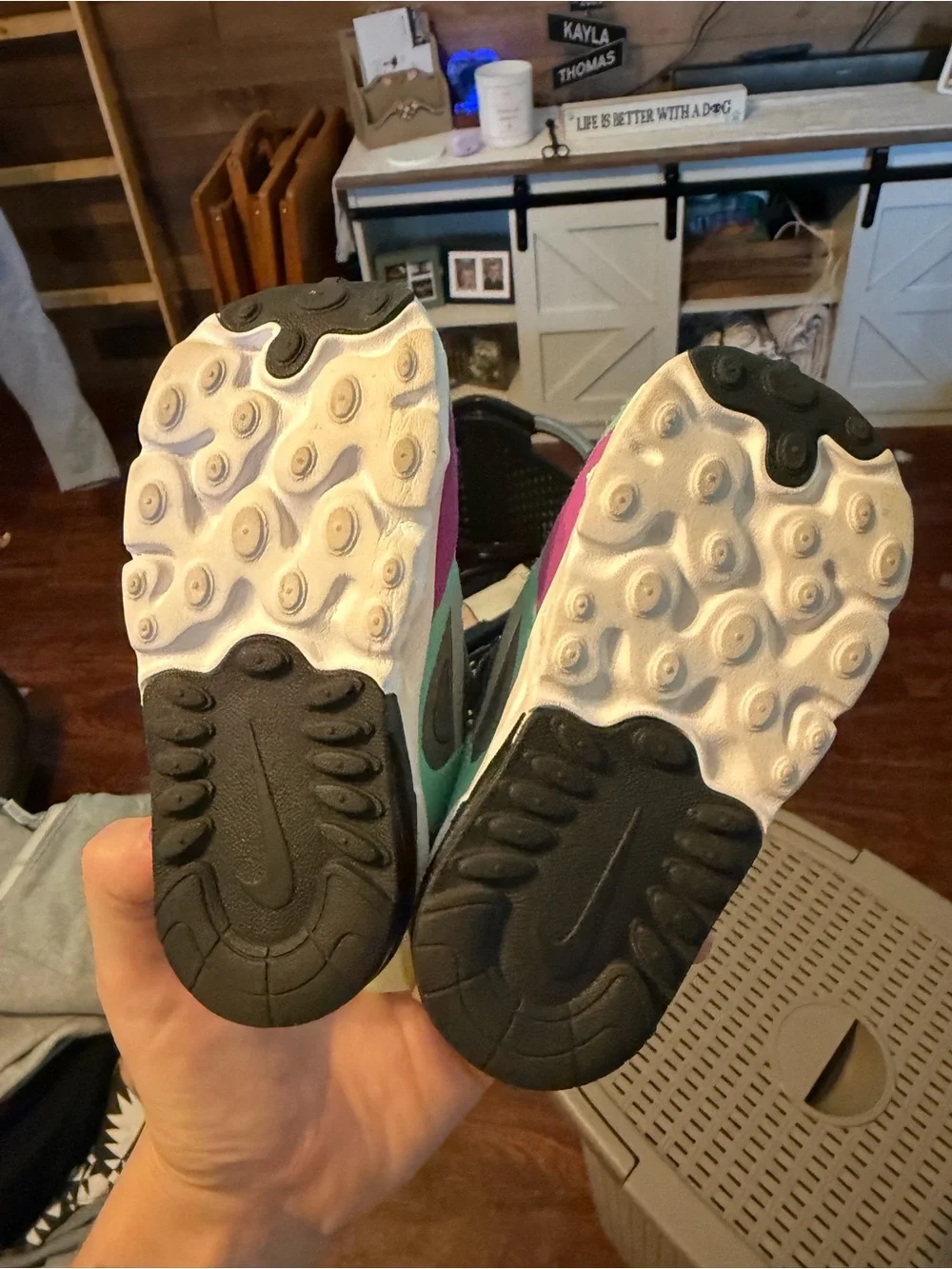 Kids Nike Sneakers in Gray, Mint & Magenta - Lightweight Comfort